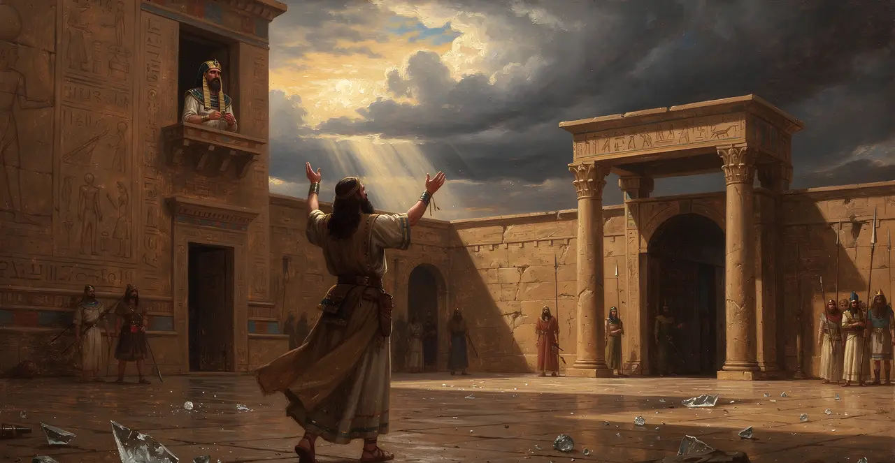 Exodus 9:33-35 — Exodus, oil painting · TruthPrints