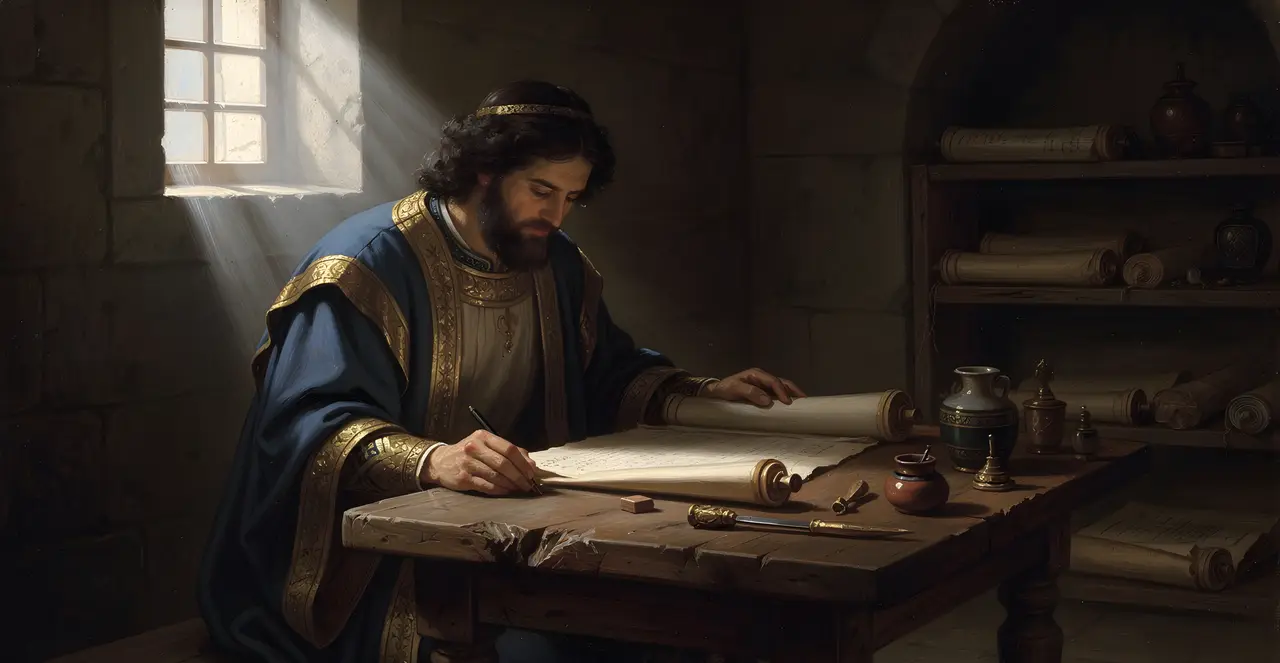 Ezra 2:44-52 — Ezra, oil painting · TruthPrints