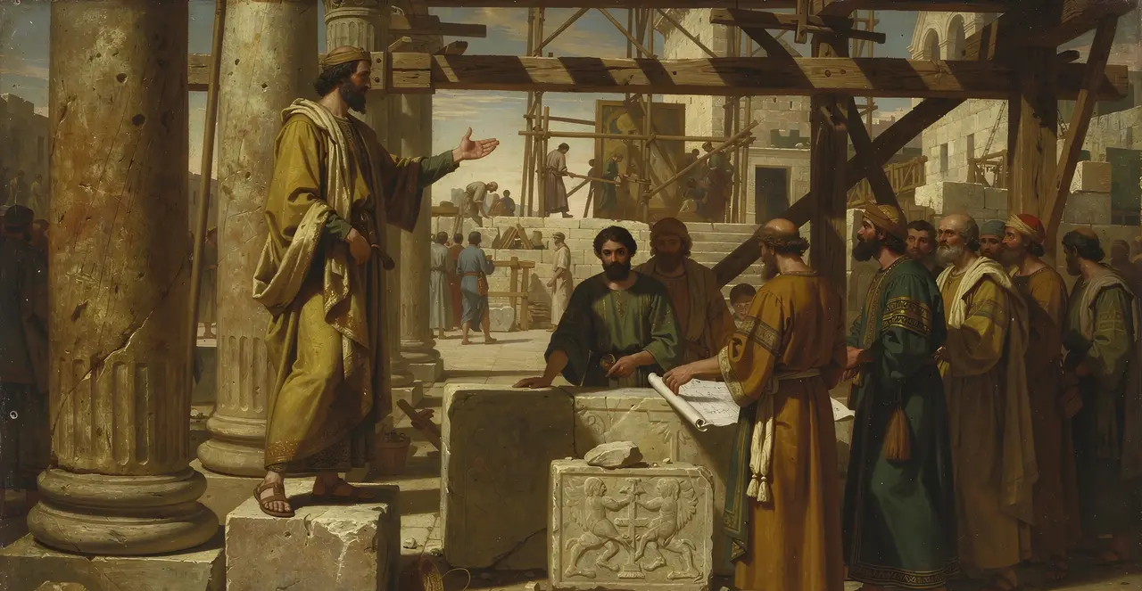 Ezra 3:8 — Ezra, oil painting · TruthPrints