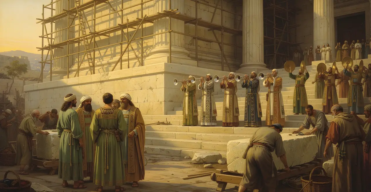 Ezra 3:9-10 — Ezra, oil painting · TruthPrints