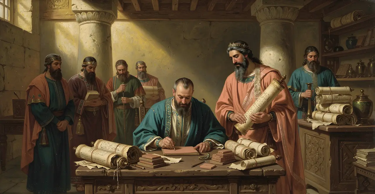 Ezra 5:4-7 — Ezra, oil painting · TruthPrints