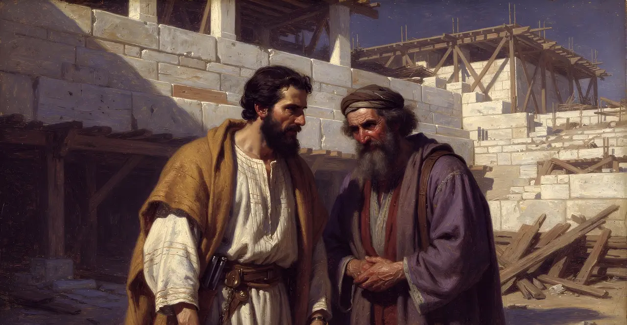 Ezra 5:8-10 — Ezra, oil painting · TruthPrints