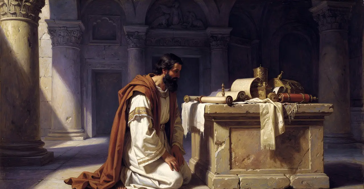 Ezra 9:8-9 — Ezra, oil painting · TruthPrints