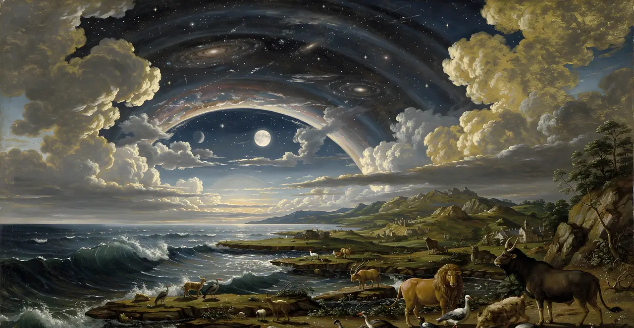 Genesis 1:24-26 — Genesis, oil painting · TruthPrints