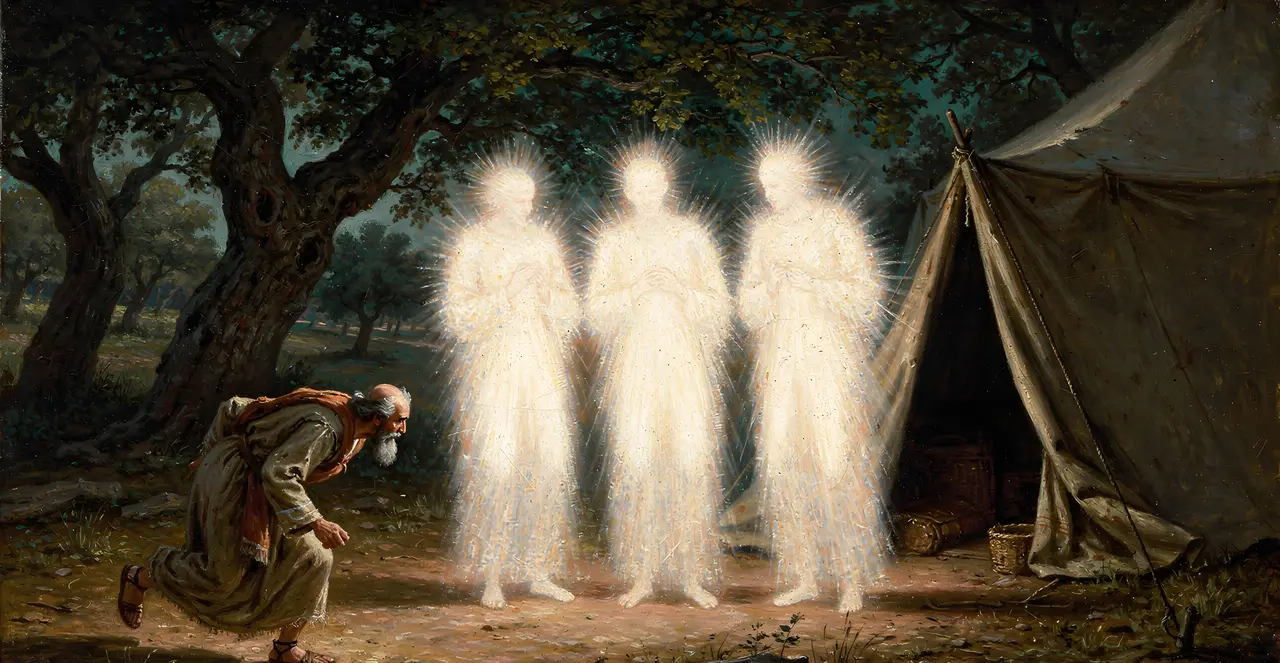 Genesis 18:1-4 — Genesis, oil painting · TruthPrints