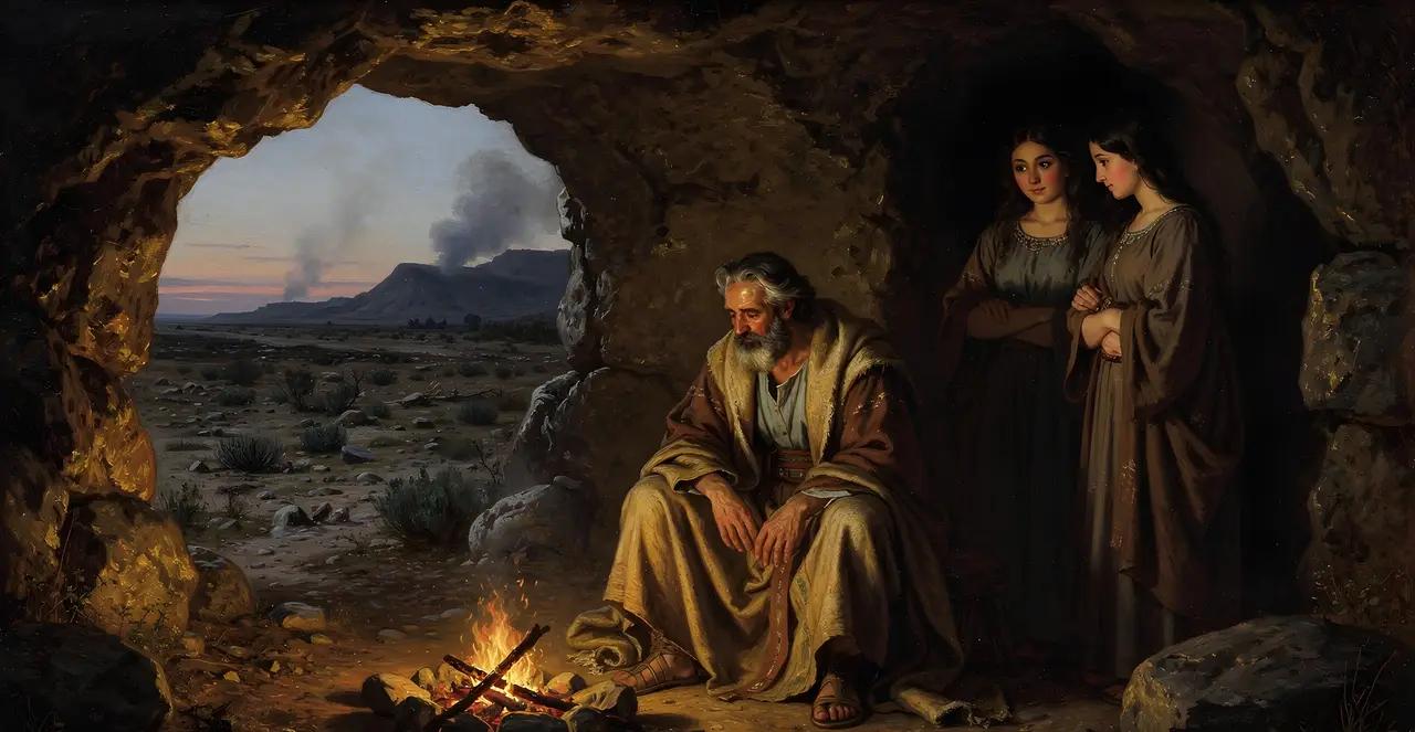 Genesis 19:29-31 — Genesis, oil painting · TruthPrints