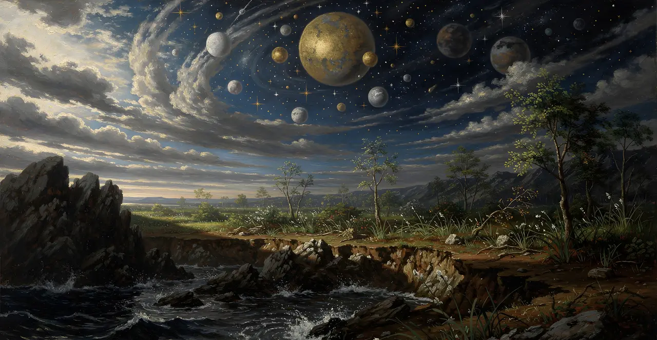 Genesis 2:1-4 — Genesis, oil painting · TruthPrints
