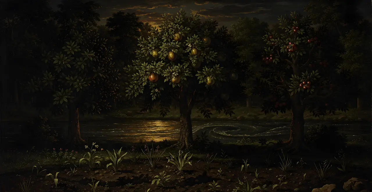 Genesis 2:9-12 — Genesis, oil painting · TruthPrints