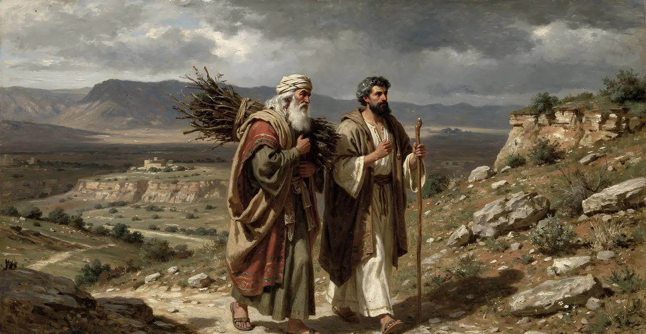 Genesis 22:4-7 — Genesis, oil painting · TruthPrints