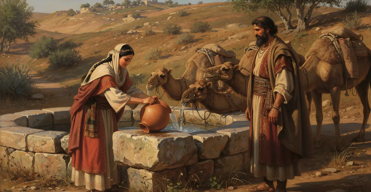 Genesis 24:19-22 — Genesis, oil painting · TruthPrints