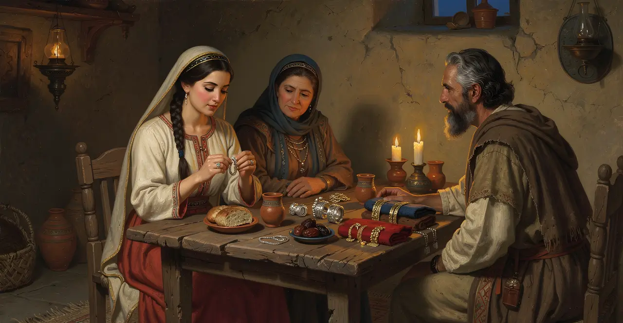 Genesis 24:53-56 — Genesis, oil painting · TruthPrints
