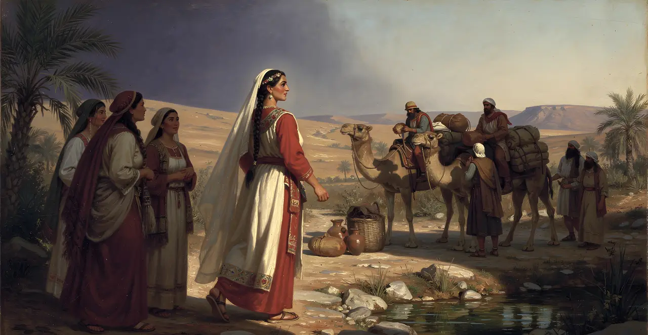 Genesis 24:57-61 — Genesis, oil painting · TruthPrints