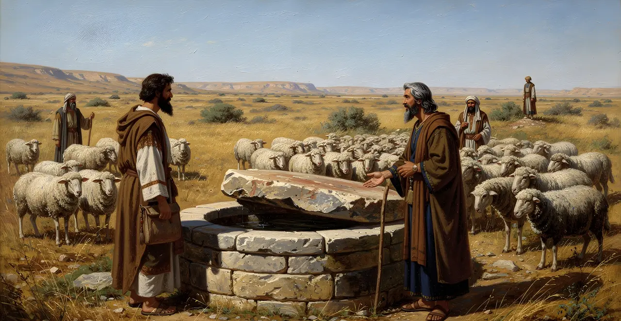 Genesis 29:1-4 — Genesis, oil painting · TruthPrints