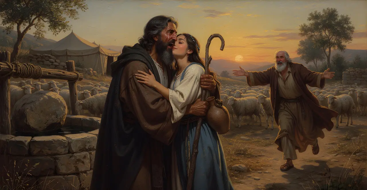 Genesis 29:10-13 — Genesis, oil painting · TruthPrints