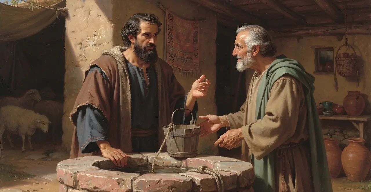 Genesis 29:14-18 — Genesis, oil painting · TruthPrints