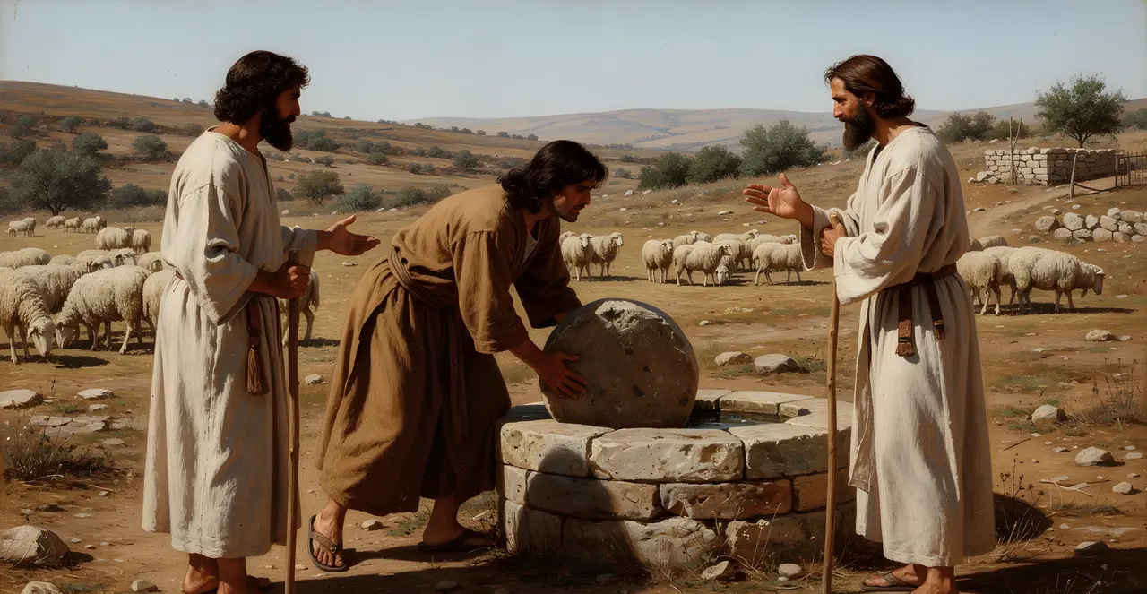 Genesis 29:5-9 — Genesis, oil painting · TruthPrints