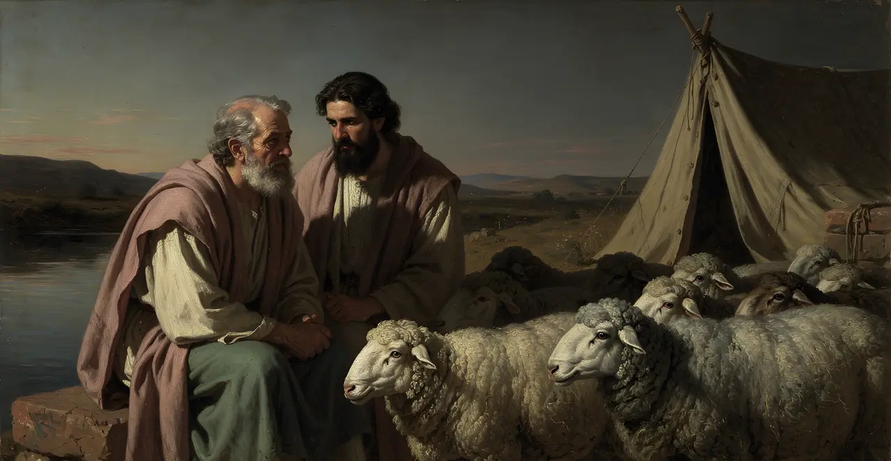 Genesis 30:31-32 — Genesis, oil painting · TruthPrints