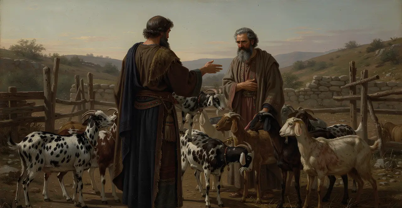 Genesis 30:33-35 — Genesis, oil painting · TruthPrints