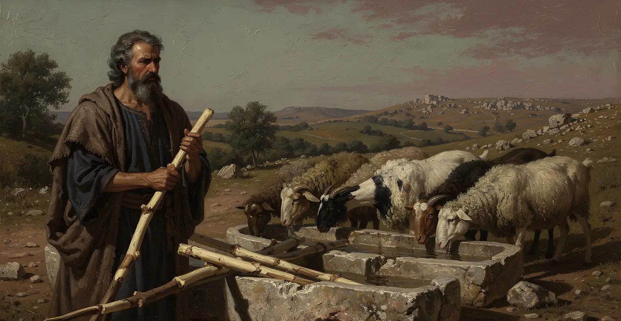 Genesis 30:36-39 — Genesis, oil painting · TruthPrints