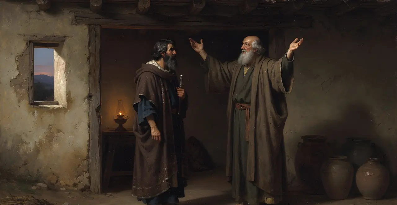 Genesis 31:28-31 — Genesis, oil painting · TruthPrints