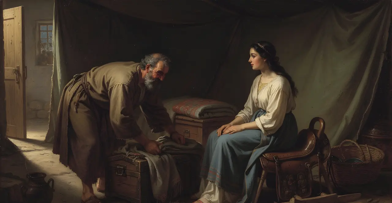 Genesis 31:32-34 — Genesis, oil painting · TruthPrints