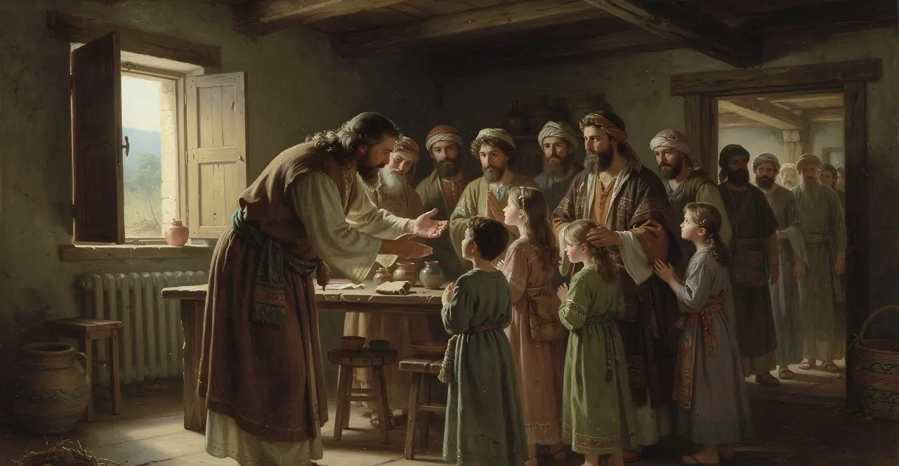 Genesis 31:55 — Genesis, oil painting · TruthPrints