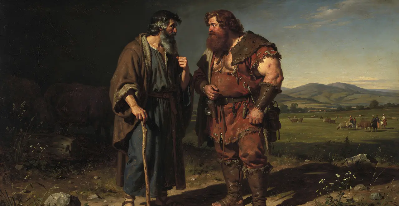 Genesis 33:13-15 — Genesis, oil painting · TruthPrints