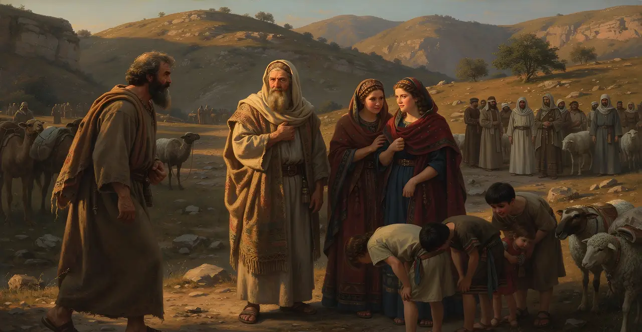 Genesis 33:5-9 — Genesis, oil painting · TruthPrints