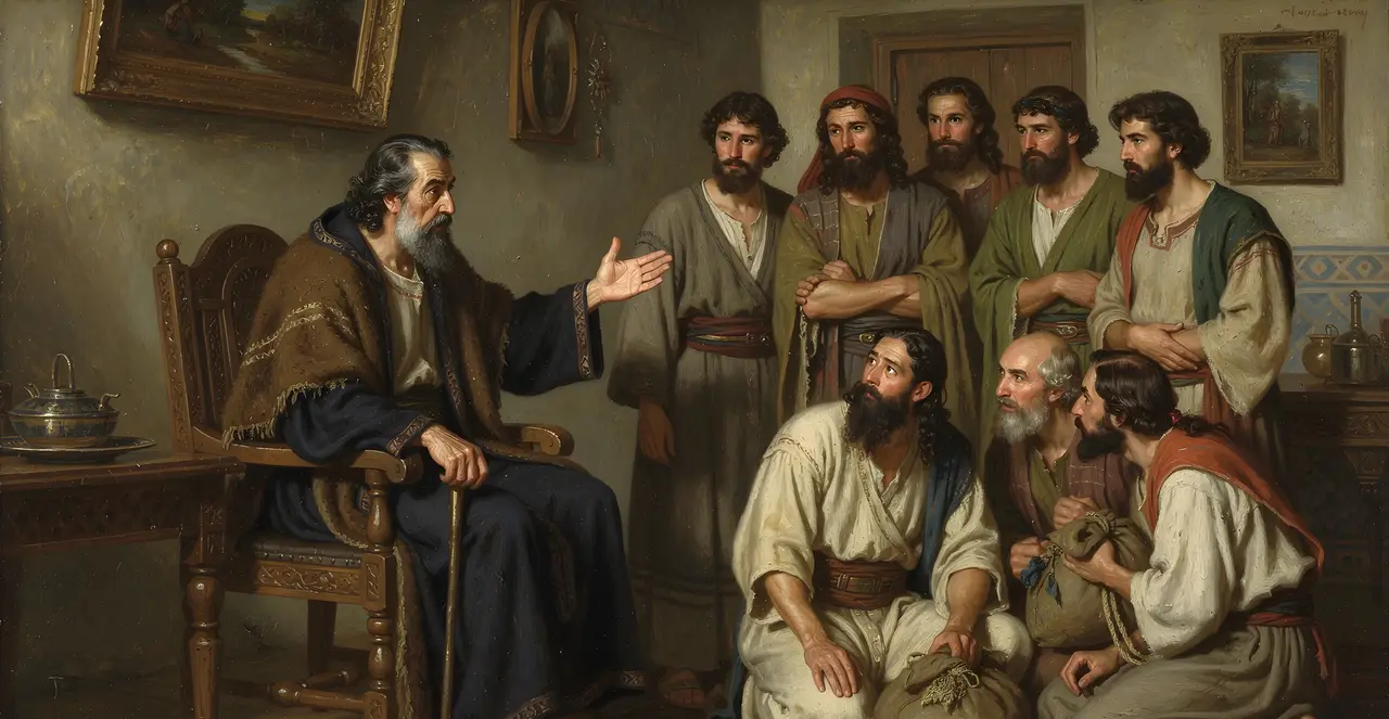 Genesis 42:1-5 — Genesis, oil painting · TruthPrints