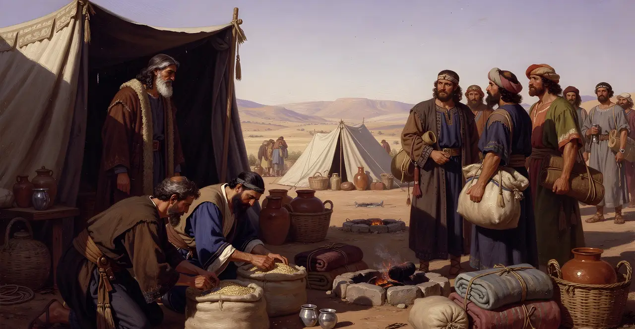 Genesis 43:12-15 — Genesis, oil painting · TruthPrints