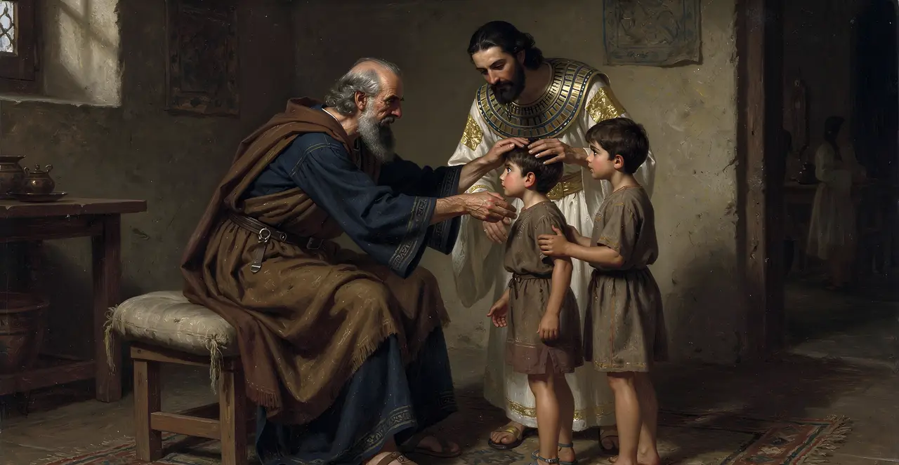 Genesis 48:13-15 — Genesis, oil painting · TruthPrints