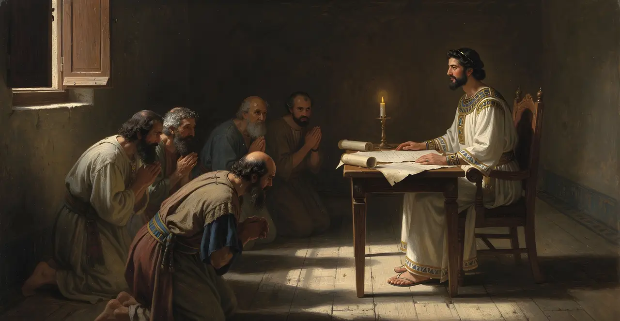 Genesis 50:16-19 — Genesis, oil painting · TruthPrints