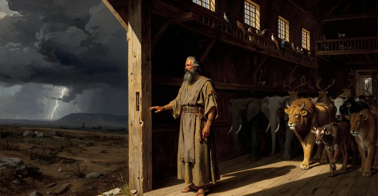 Genesis 7:14-17 — Genesis, oil painting · TruthPrints
