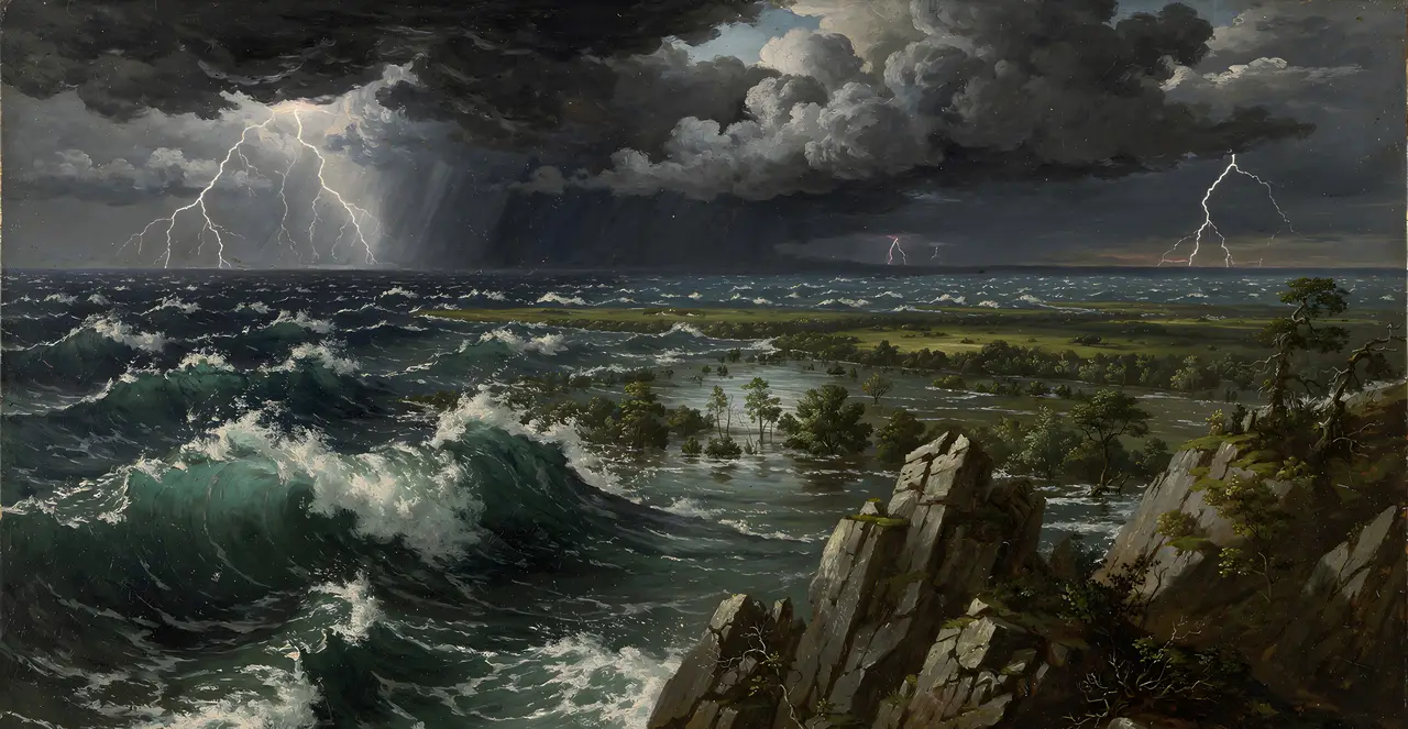 Genesis 7:18-22 — Genesis, oil painting · TruthPrints