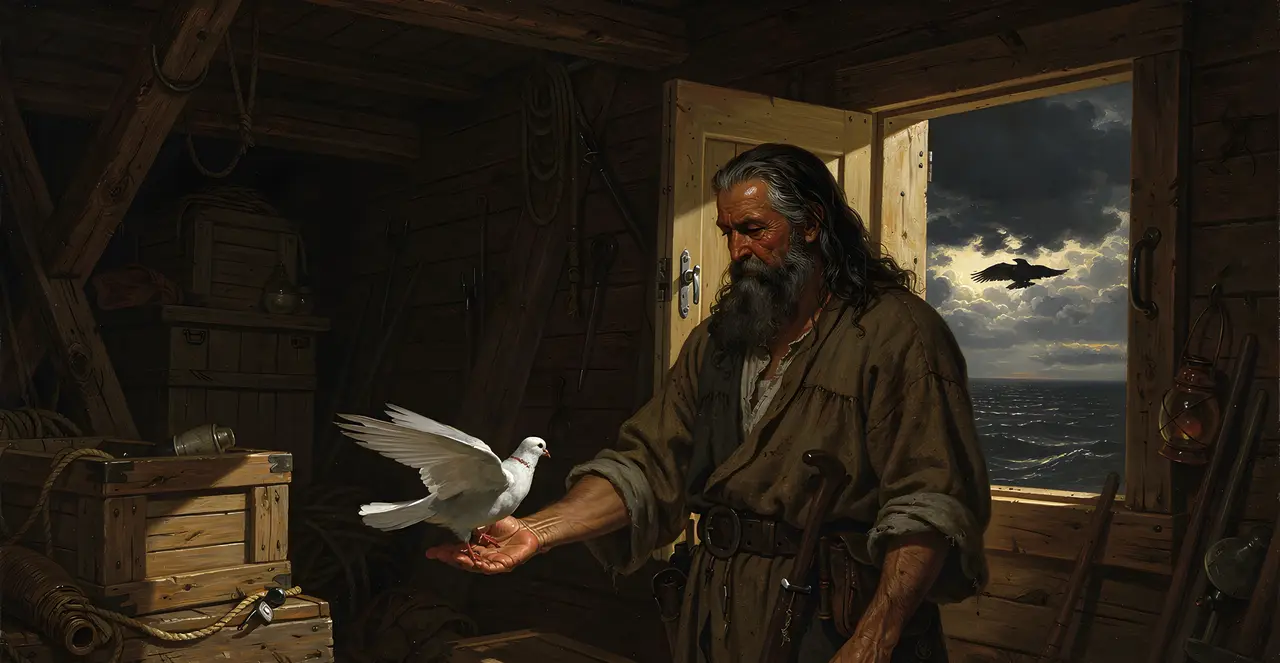 Genesis 8:6-9 — Genesis, oil painting · TruthPrints