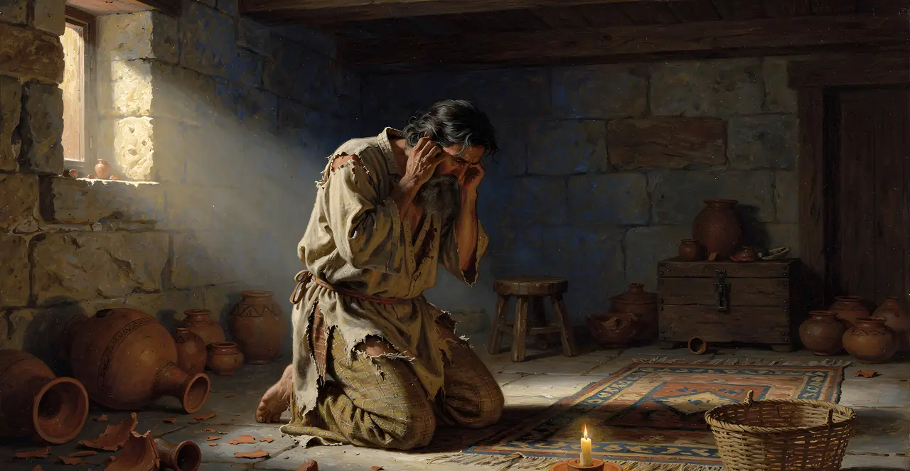 Job 1:19-22 — Job, oil painting · TruthPrints