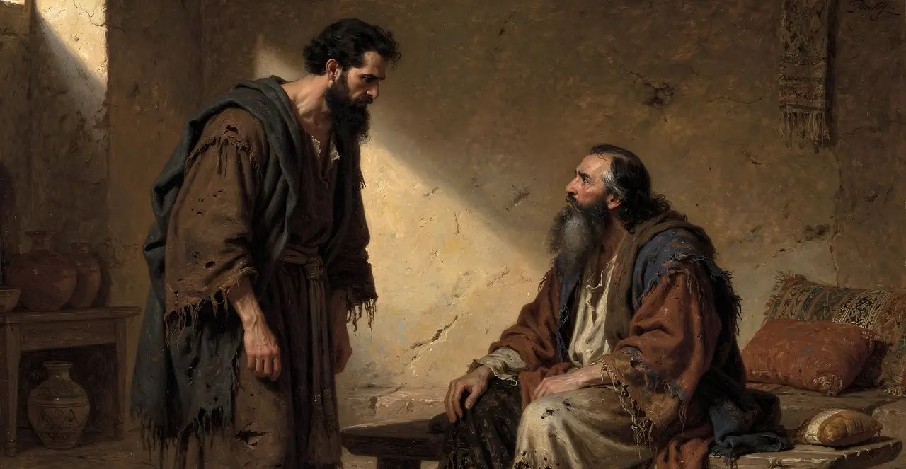 Job 11:1-7 — Job, oil painting · TruthPrints