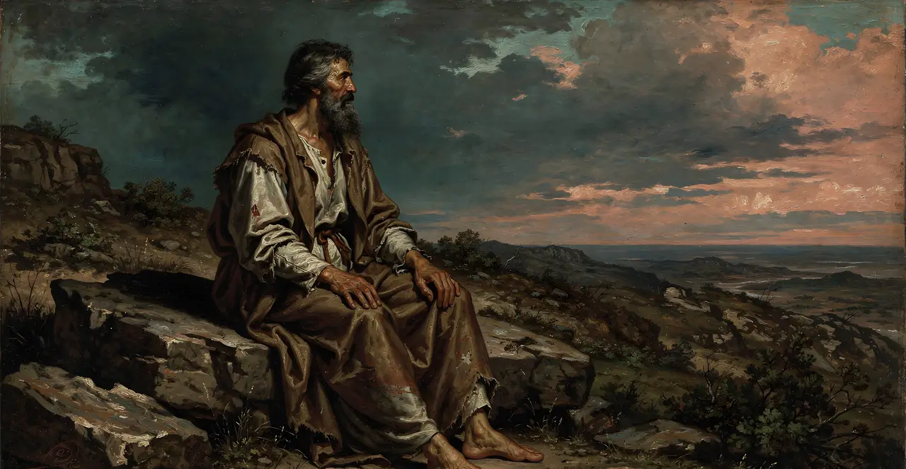 Job 13:9-15 — Job, oil painting · TruthPrints