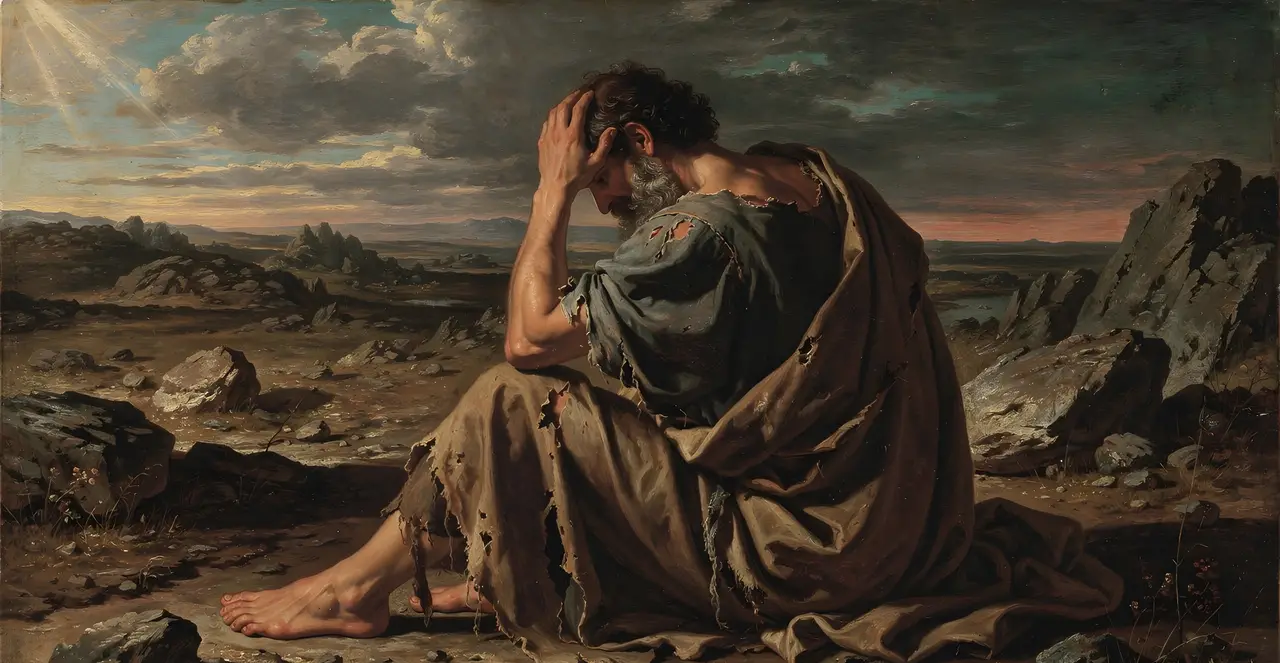 Job 16:12-17 — Job, oil painting · TruthPrints