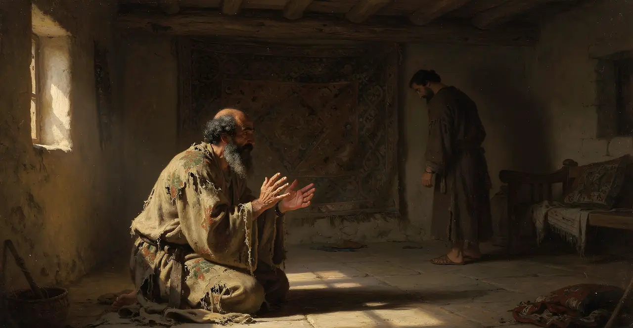 Job 19:15-20 — Job, oil painting · TruthPrints