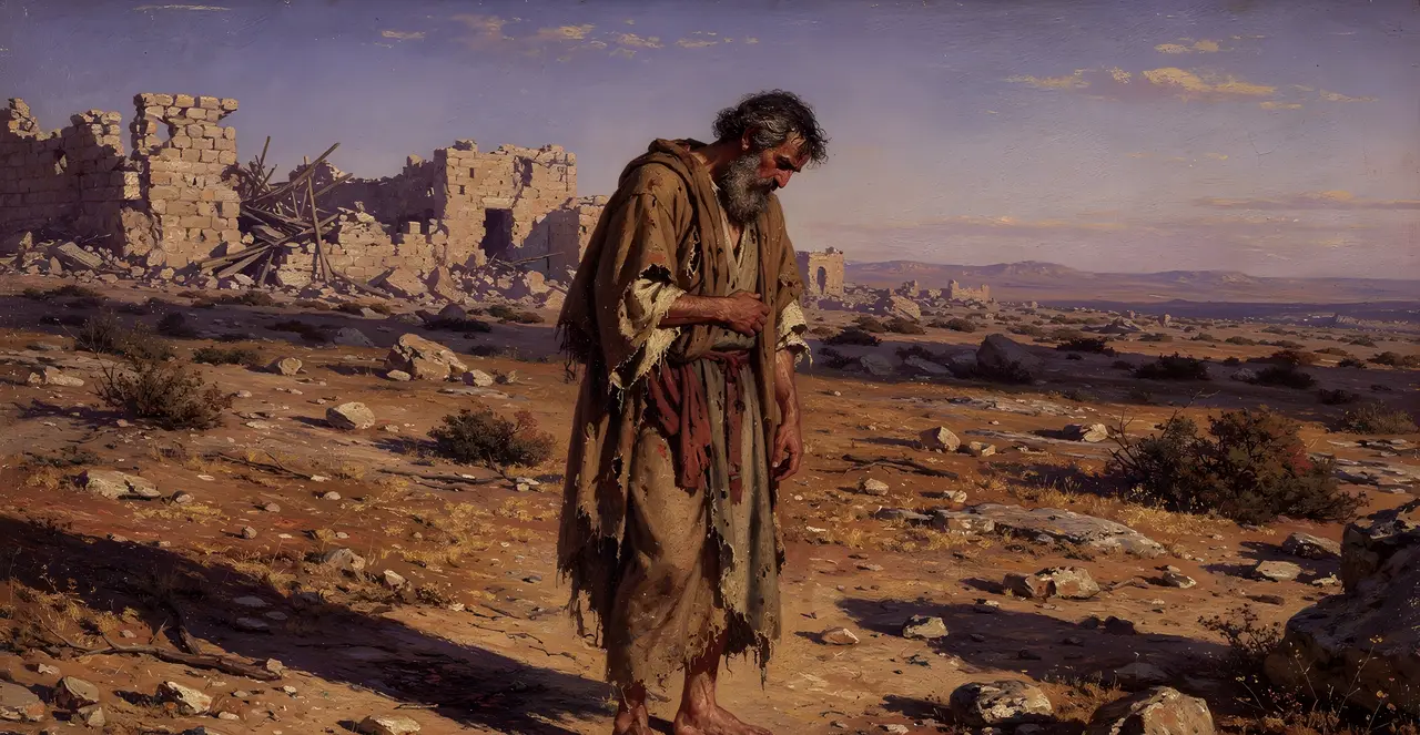Job 19:9-14 — Job, oil painting · TruthPrints