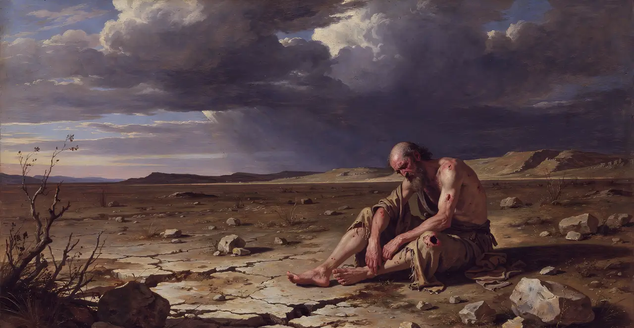 Job 20:14-19 — Job, oil painting · TruthPrints