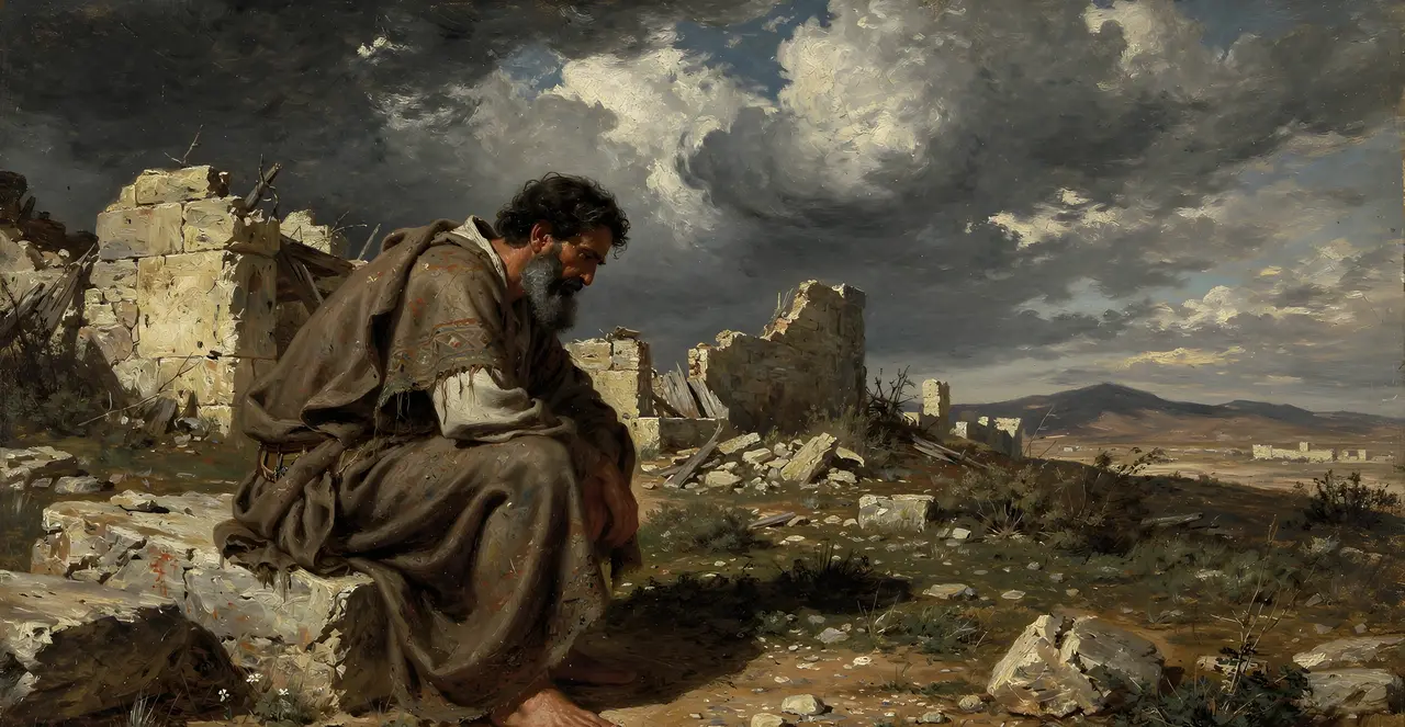 Job 21:17-21 — Job, oil painting · TruthPrints