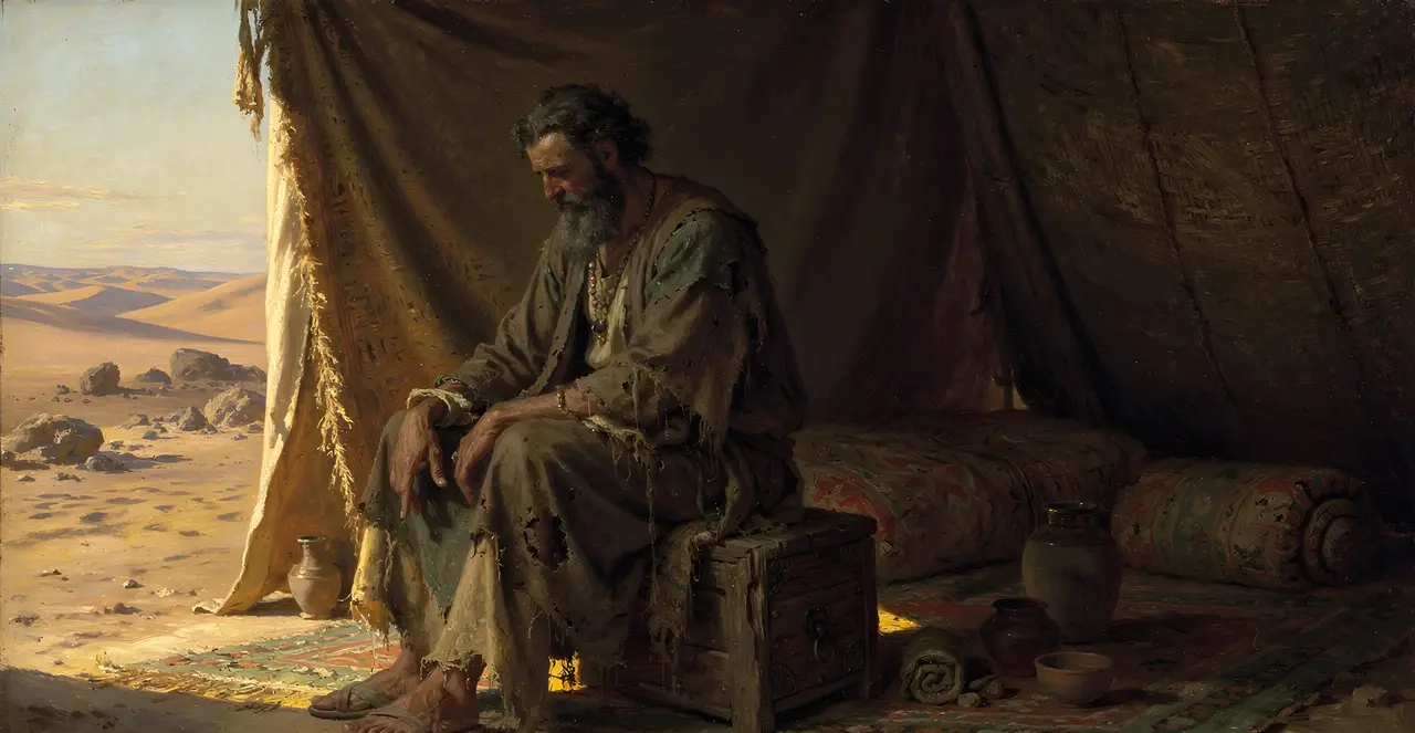 Job 29:1-7 — Job, oil painting · TruthPrints