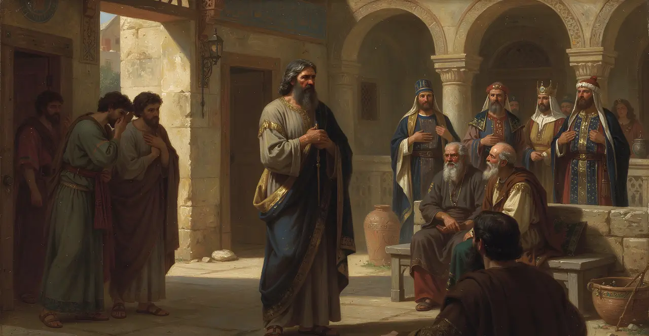 Job 29:8-13 — Job, oil painting · TruthPrints