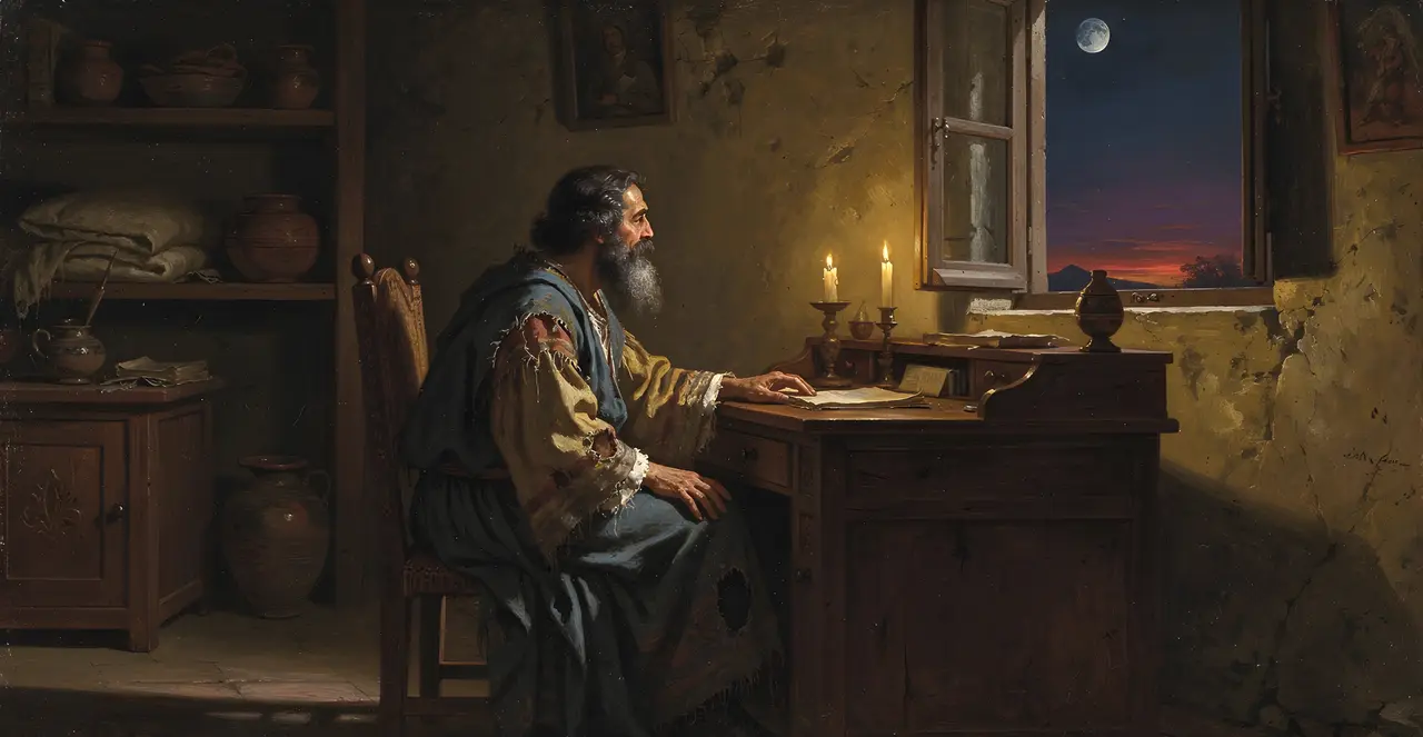 Job 31:26-31 — Job, oil painting · TruthPrints