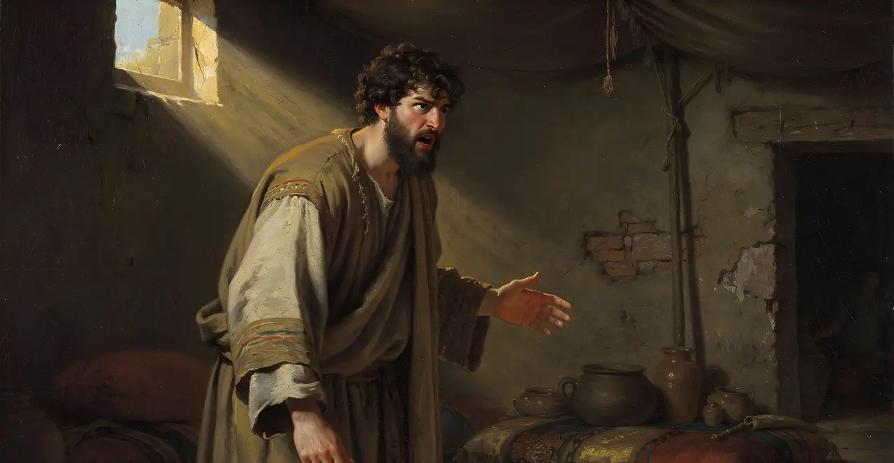 Job 32:1-5 — Job, oil painting · TruthPrints
