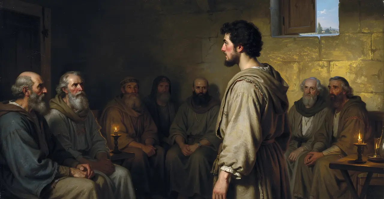 Job 32:6-11 — Job, oil painting · TruthPrints