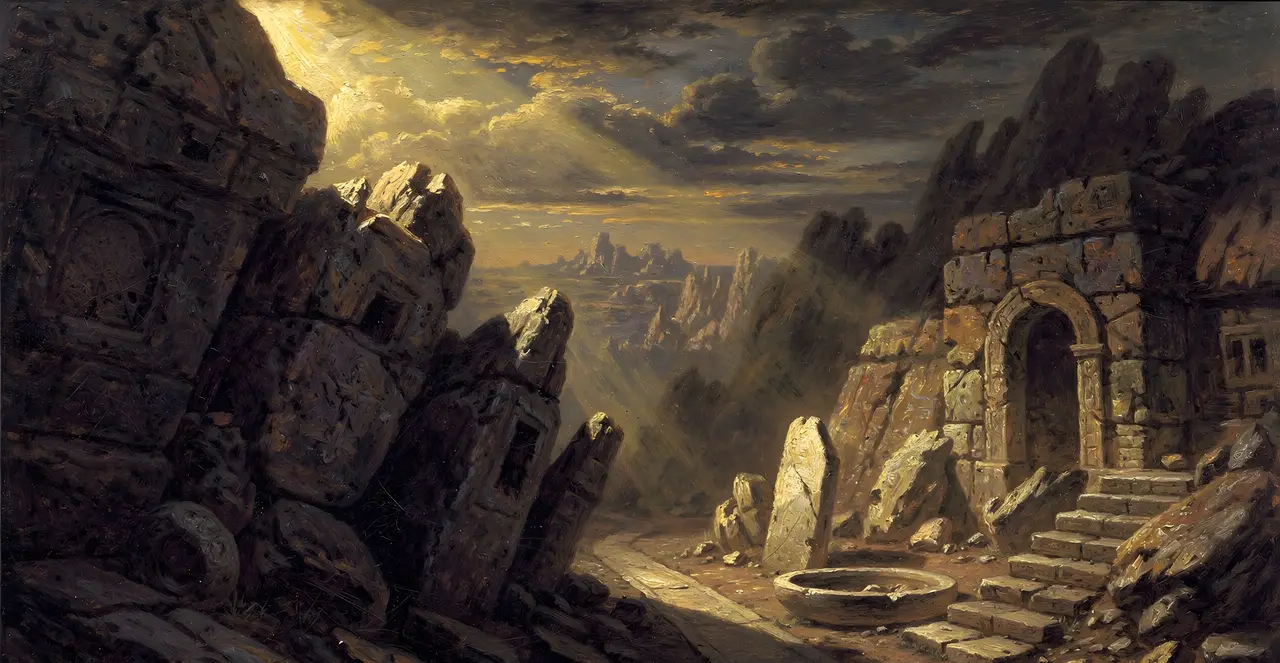 Job 34:21-27 — Job, oil painting · TruthPrints