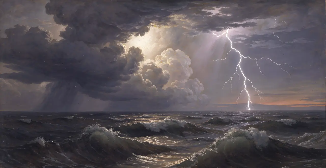 Job 36:29-33 — Job, oil painting · TruthPrints
